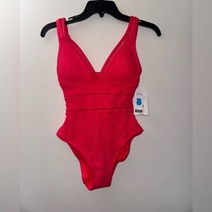 Time and Tru Bright Red Kids One Piece Bodysuit